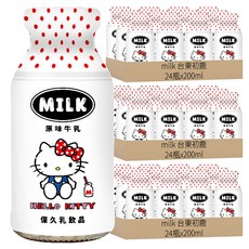 milk 台東初鹿 Hello Kitty原味牛乳, 72瓶, 200ml
