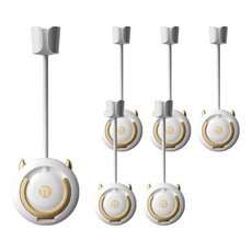 FAmILyLIFE 生活 免動手懶人無痕壁掛吹風機收納架, 白金色, 6個