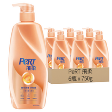 PeRT 飛柔 精萃潤養洗髮露，48小時持久柔順, 750g, 6瓶