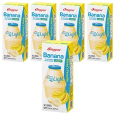 Binggrae light 香蕉風味 保久調味乳, 200ml, 5個