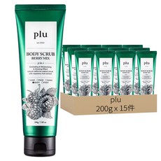 plu 身體去角質霜 Berry Mix 3合1 含天然加州核桃和覆盆子提取物 - 200g x 3, 15件