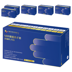 MEDIHAND 美恆 NBR手套 特級6.2g 100個, S, 紫藍色, 6盒
