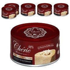 Cherie 法麗 全方位無膠主食貓罐 全貓適用, 6個, 80g, 雞肉慕斯 + 雞肉