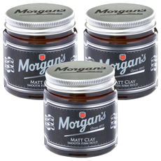 Morgans Pomade 摩根氏 霧面髮泥, 強力定型, 光澤度霧面, 120ml, 3件