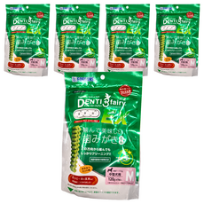 FORCANS 富健士 Denti健齒玄米潔牙棒 M, 葉綠素 H, 120g, 5包 - 中型犬適用，幫助牙齒清潔