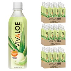 VIVALOE 纖薈 哈密瓜蘆薈風味飲 寶特瓶, 500ml, 36瓶