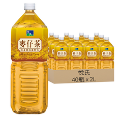 悅氏 礦泉茶品 麥仔茶, 2L, 40瓶