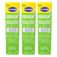 Dr. Scholl's 爽健 Odor-X 清新舒爽噴霧, 1個裝, 3個, 118ml