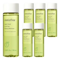 INNISFREE 蘋果籽眼唇卸妝液，蘋果籽萃取, 100ml, 6瓶
