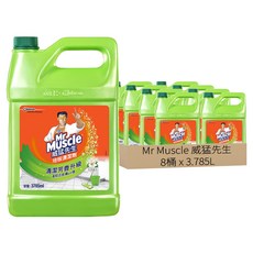 威猛先生 地板清潔劑 - 清潔芳香升級, 3.785L, 8桶