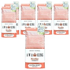 YOKOZUNA CREATiON AWA KING BODY TOWEL 超濃密起泡 超柔軟 約28x100cm, 橘色, 1條, 6條