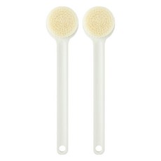 MUJI 無印良品 聚丙烯沐浴刷 37cm, 白色, 1入, 2支