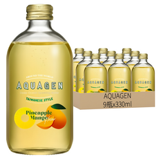 AQUAGEN 鳳梨芒果海洋深層氣泡飲, 330ml, 9瓶