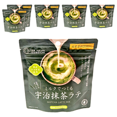 TEA TSUBOICHI 壺市製茶本舖 宇治抹茶拿鐵用沖泡粉 - 100%國產原料, 100g, 1入, 6包