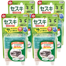LEC 激落君 廚房不織布清潔棉 日本製造 有效分解黏膩油汙, 16片, 4個