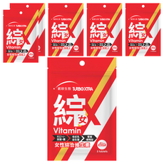 統欣生技 TX 全效守護系列女性綜合維生素 緩釋雙層錠 含天然維生素B群+D3+C 初乳益生菌 13種維生素+9種礦物質, 5顆, 6包