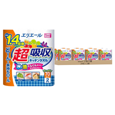 elleair 艾黎艾爾 超吸收強韌捲筒廚房紙巾 14倍長度 70抽 2捲 x 24包