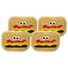 Skater 銀離子濕紙巾蓋 10.8 x 7.8 x 1.4cm, BURGER CONX 咖色, 4個