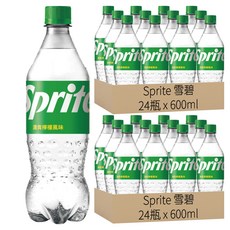 Sprite 雪碧 清爽檸檬風味, 透明氣泡 瞬間解渴 600ml, 48瓶