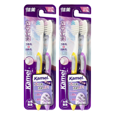 佳美高密淨亮牙刷 柔軟刷毛, 2支, 2組