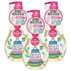 dapple baby 奶瓶及餐具清潔液, 無香精, 500ml, 3瓶