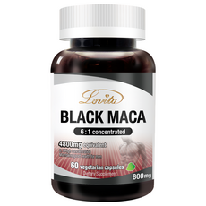 Lovita 黑鑽瑪卡素食膠囊 6:1高濃縮 4800mg, 0.9g, 60顆, 1罐