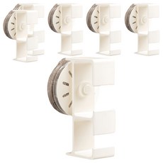 HOUDER 吸盤臉盆掛勾, 奶白色, 6個