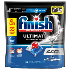finish 多合一洗碗機專用清潔錠 55顆, 1袋, 709.5g