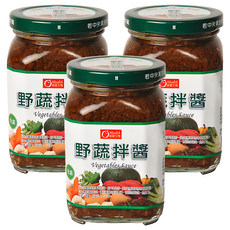 康健生機 野蔬拌醬, 嚴選新鮮本土蔬果, 全素調味料與葡萄籽油, 380g, 3罐