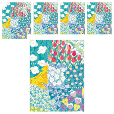 KING JIM KITTA 隨身攜帶和紙膠帶 郵票貼紙, 花園, 6個