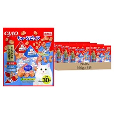 INABA CIAO 啾嚕 夾心肉泥, 鮪魚/鮪魚 + 干貝/鰹魚 + 柴魚片, 360g, 8袋