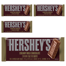 HERSHEY'S 好時 牛奶巧克力 添加植物油, 40g, 4片