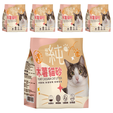 咪咪貓砂 純木薯貓砂 強力團結植物貓砂, 無香, 2.5kg, 5袋