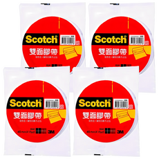 3M Scotch 雙面膠帶, 48mmx15yd, 668, 4個