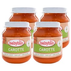 babybio 生機鮮蔬泥 紅蘿蔔蔬菜, 130g, 4罐