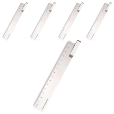 KaCO RUMA 金屬書籤尺, 銀色, 5支