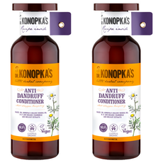 DR.KONOPKA'S 清爽抗屑潤髮乳 500ml 天然草本精華 舒緩頭皮 改善毛躁 無矽靈配方, 2瓶