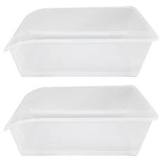 FUDOGIKEN不動技研 斜口手把附輪收納盒 F2555, 透明, 36.4 x 19.1 x 13.5cm, 2個