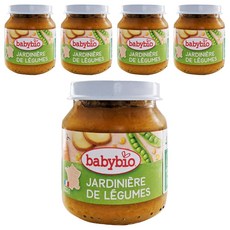 babybio 生機鮮蔬泥 田園綜合, 5罐, 130g
