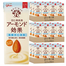 glico 格力高 杏仁果效果 無糖杏仁果飲, 36入, 196ml