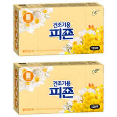 碧珍 烘衣機專用衣物柔軟片 黃金含羞草, 120枚, 2個