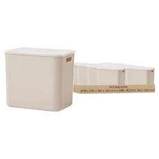 Room&Home Any Pantry 收納箱 米色 L(260 x 365 x 320 mm), 米色,L(260 x 365 x 320 mm), 8個