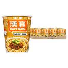 金車漢寶肉燥擔仔麵杯麵 道地台灣風味 宵夜點心首選, 12入