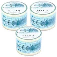 KING JIM HITOTOKI SODA 透明PET卷狀膠帶，30MM 灰狼, 3個