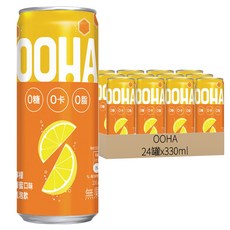 OOHA 氣泡飲 檸檬蜂蜜, 330ml, 24罐