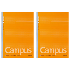 KOKUYO Campus點線筆記本 A4 40張, 條列式筆記輕鬆對齊, 100%日本製, 橘色, 2本