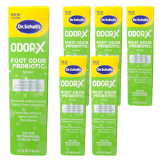 Dr. Scholl's 爽健 Odor-X 清新舒爽噴霧, 1個裝, 6個, 118ml