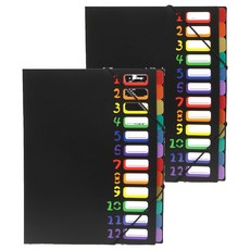 Super Ssaem Edu 彩虹12格風琴夾, 2個, 混色