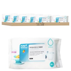 PURE SUNDAY 含小蘇打廚房濕巾, 80張, 10包