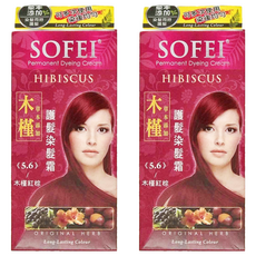 SOFEI 舒妃 草本護髮染 50g, 木槿紅棕, 2盒